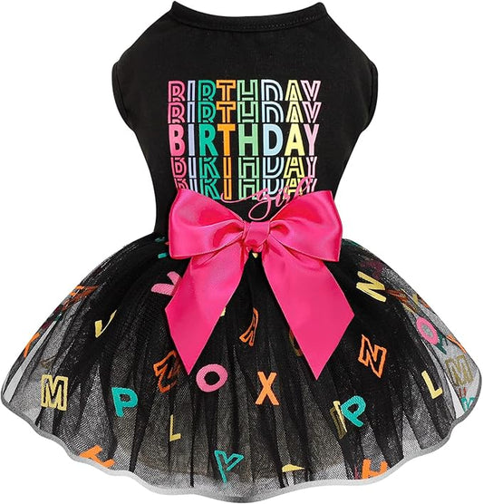 Dog Birthday Dress, Dog Dresses for Small Dog Girls, Cute Pet Princess Puppy Clothes Female Dog Clothes for Chihuahua Yorkie Clothes Small Dog Birthday Outfit Apparel