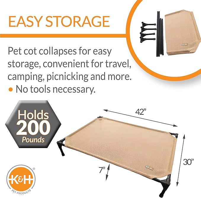 K&H Pet Products Elevated Outdoor Dog Cot Bed