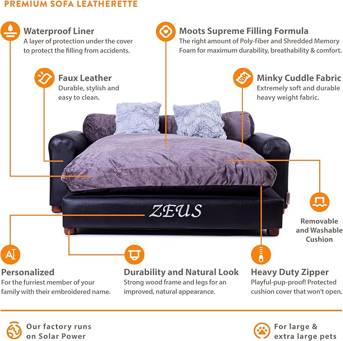 Moots Premium Leatherette Sofa Pet Bed