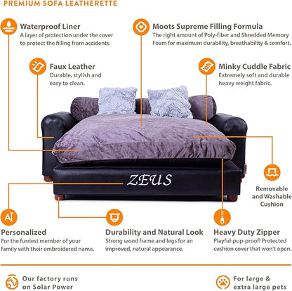 Moots Premium Leatherette Sofa Pet Bed
