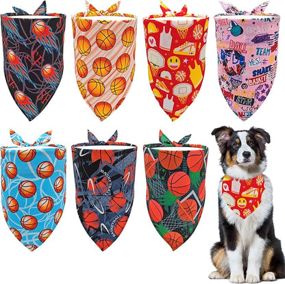 Sports Dog Bandanas for Large Dogs Breed 33 7PCS