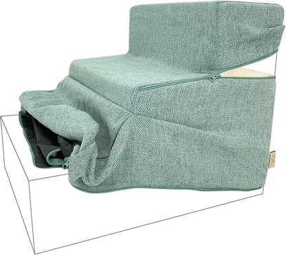 Best Pet Supplies Foldable Pet Stairs Cover for Foam Dog Ramps 3-Step