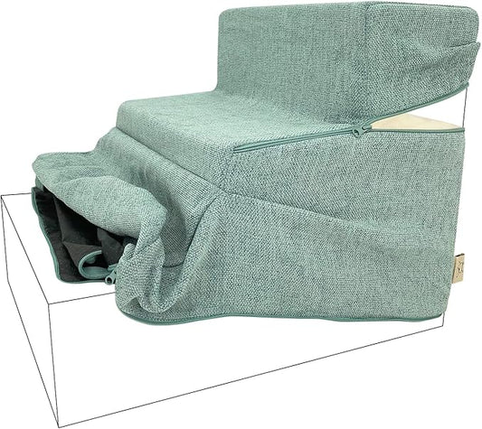 Best Pet Supplies Foldable Pet Stairs Cover for Foam Dog Ramps 3-Step