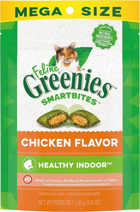 (3 Pack) Feline Greenies SMARTBITES Hairball Control, Chicken Flavor (4.6 oz Per Pack)3