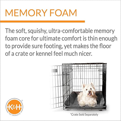 K&H Pet Products Memory Foam Crate Pad Gray 20 X 25 Inches