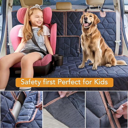 Dog Car Seat Cover for Back Seat Pets Cover Protector Waterproof Bench Car Backseat Covers Dog Seat Covers for Cars