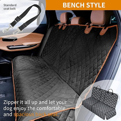 IVY&LANE Dog Car Seat Cover for Back Seat 2-in-1 Waterproof
