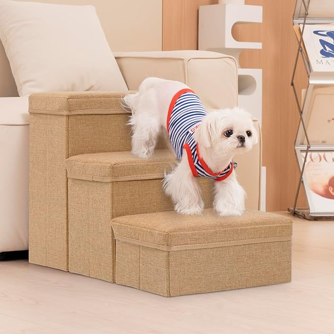 Uross Dog Stairs with Storage 3-Steps