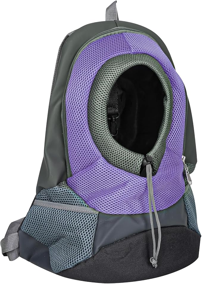 SOFTIER Pet Dog Carrier Backpack Puppy Dog Travel Carrier Front Pack Breathable Head-Out Backpack Carrier for Small Dogs Cats Rabbits(Purple)