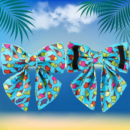 Summer Dog Collar with Bow Tie 8-12in