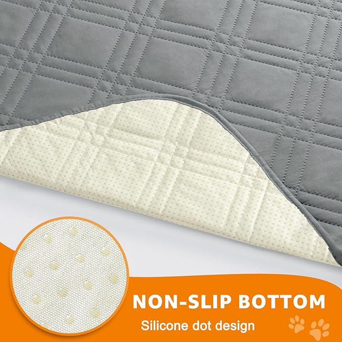 LOOBANI Waterproof Dog Blanket 2 Pack 82×120in, Light