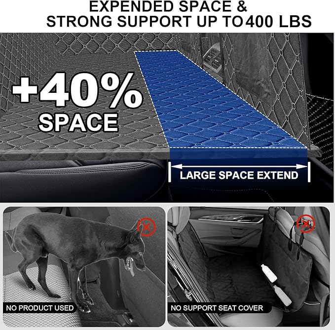 Upgrade Back Seat Extender for Dogs 400lbs, Anti-Scratch