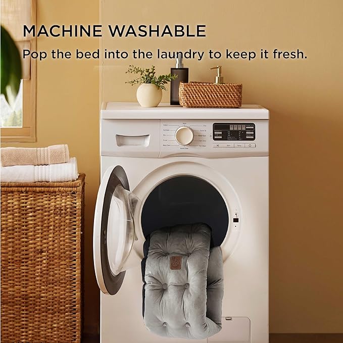 Bedsure Round Cat Beds for Indoor Cats 20x20x9inches, Neutral