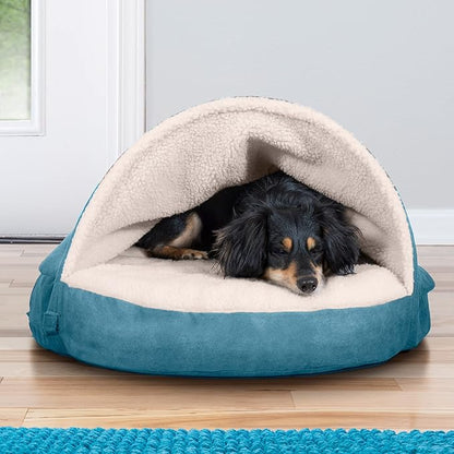 Furhaven 26" Round Cooling Gel Dog Bed for Medium/Small Dogs w/ Removable Washable Cover 30 lbs 26-inch