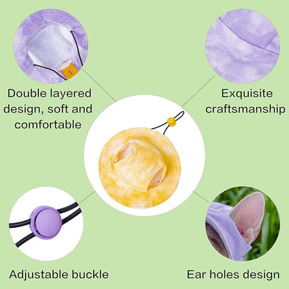 Pet hat with Ear Holes Sunscreen Baseball Cap Suitable for Small and Medium-Sized Dogs Outdoor Climbing hat in Summer Pet Products (Small