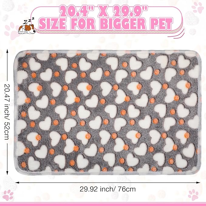 Chumia 18 Pcs Fleece Pet Blanket Soft Warm (30 x 20 Inch)