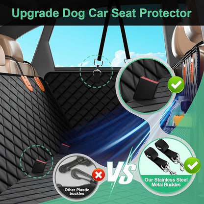 Dog Car Seat Cover for Back Seat(Large Space Holds 400lbs) 100% Waterproof