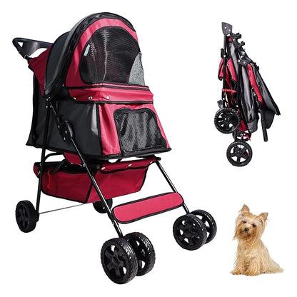 Pet Dog Stroller 4-Wheel Promenade