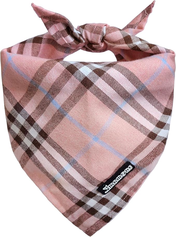Adjustable Plaid Dog Bandanas 1PC Soft