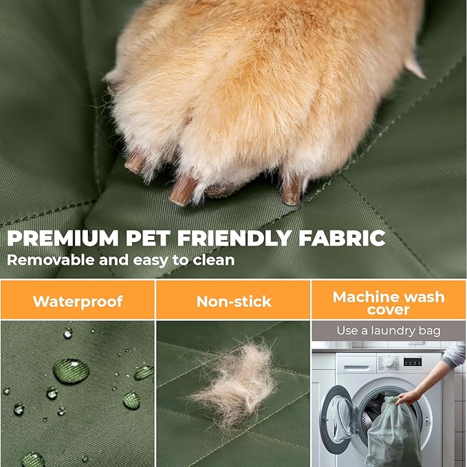 FUNNYFUZZY back seat extender for dogs 100% Waterproof