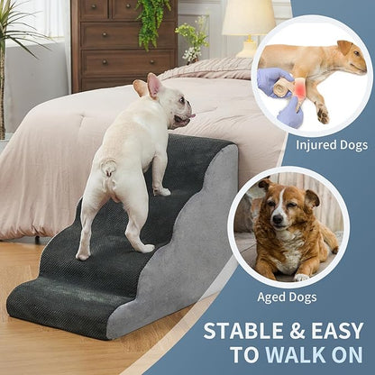 BOMOVA Dog Stairs for Small Dogs 4-Step Dog 2/3/4/5 Steps