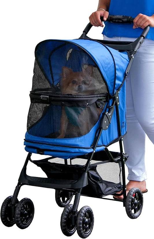 Pet Gear No-Zip Happy Trails Pet Stroller for Cats/Dogs 3 Colors