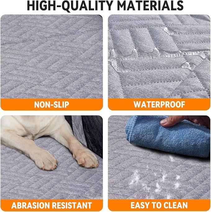 YJGF Dog Back Seat Extender for Truck F150/RAM1500/Silverado (Gray)