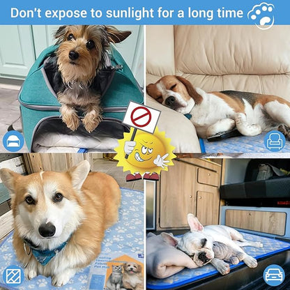 Rywell Self-Cooling Mat for Dogs Small 24'' x 18''- Endothermic