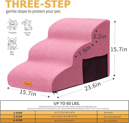 Topmart 3 Tiers Foam Dog Ramps/Steps