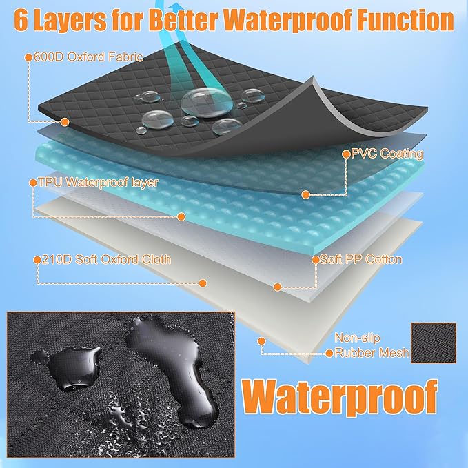 uxcell Dog Car Seat Cover Pet Back Seat 600D Sturdy