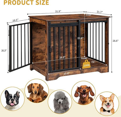 Dog Crate Furniture 32" Double