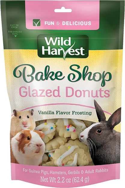 Wild Harvest Food And Unique Edible Treats for Guinea Pigs, Hamsters, Gerbils, and Adult Rabbits, Glazed Donuts, 0.14 pounds, 2.2 Ounce (Pack of 1)