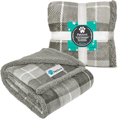 PetAmi Dog Blanket for Medium Large Dogs 40x60 Plaid