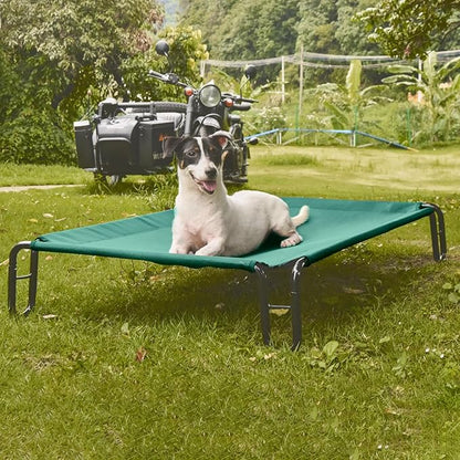 pettycare Elevated Outdoor Dog Bed 35 lbs,Green
