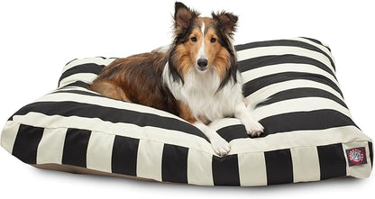 Majestic Pet Rectangle Large Dog Bed Washable – Non Slip Comfy Pet Bed – Dog Crate Bed with Removable Washable Cover – Dog Kennel Bed for Sleeping 44x36x5 Inch