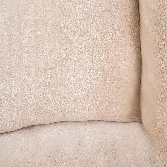 Happycare Textiles Rectangle Brown low bumper pet bed 40 x 30 inches,