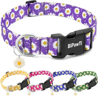 BiPawTi Floral Dog Collars for Large Dog
