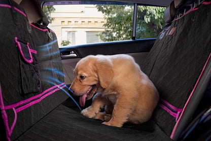 Waterproof Dog Car Seat Cover 55" x 60" (Pink)