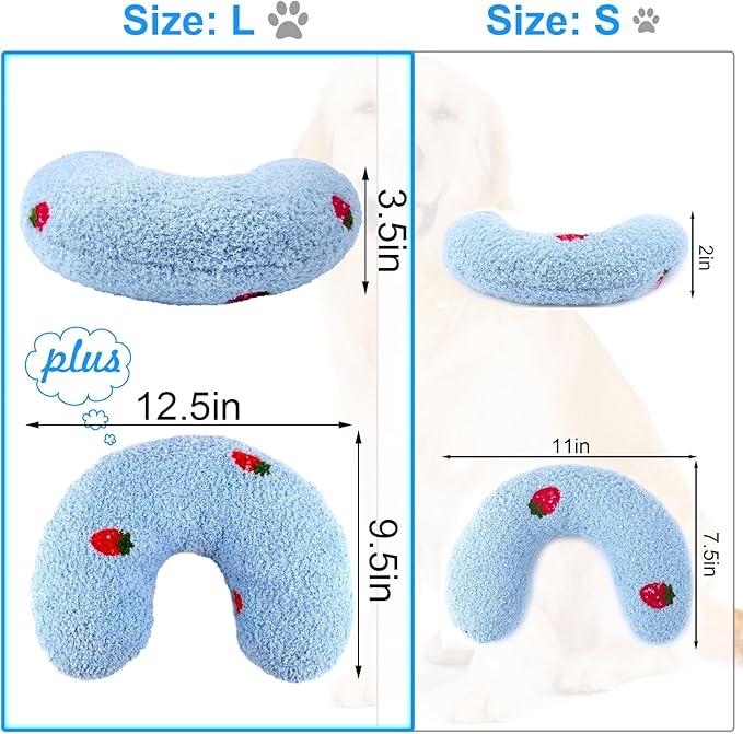 Mity rain Dog Pillow 14.2" * 9.4", Anxiety