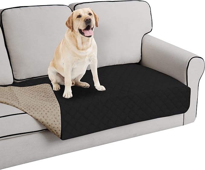 Easy-Going 100% Waterproof Dog Bed Cover, Non-Slip Pet Blanket for Furniture, Washable Couch Cover, Repleasement Sofa Cover (30X70 in,Black)