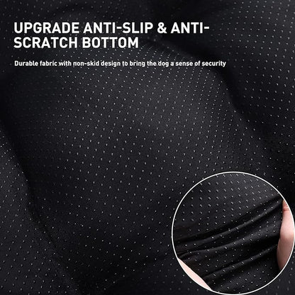 KSIIA Washable Dog Bed Deluxe Plush Dog Crate Beds Fulffy Comfy Kennel Pad Anti-Slip Pet Sleeping Mat for Large 17" x 12", Dark