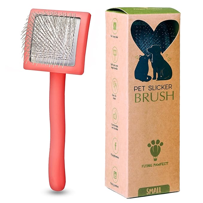 Pet Slicker Brush With Soft Massage Grooming Stainless Steel Pins