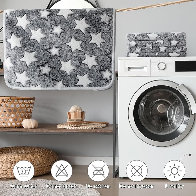 Tranqun 4 Pcs Waterproof Dog Blankets 30 x 21 Inch