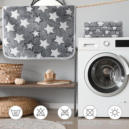 Tranqun 4 Pcs Waterproof Dog Blankets 30 x 21 Inch