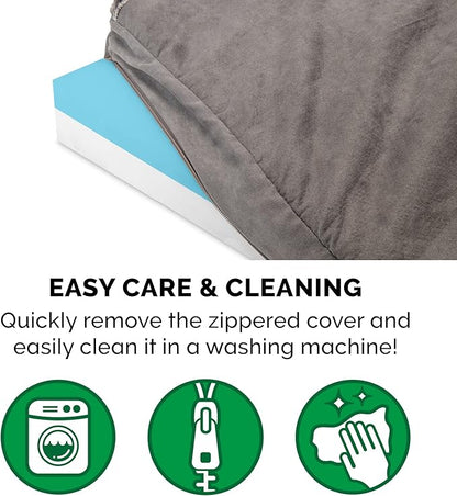 Furhaven Cooling Gel Dog Bed for Medium/Small Dogs w/ Removable Washable Cover 35 lbs