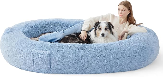 Bedsure Memory Foam Human Dog Bed 72"x48"x12" Calming