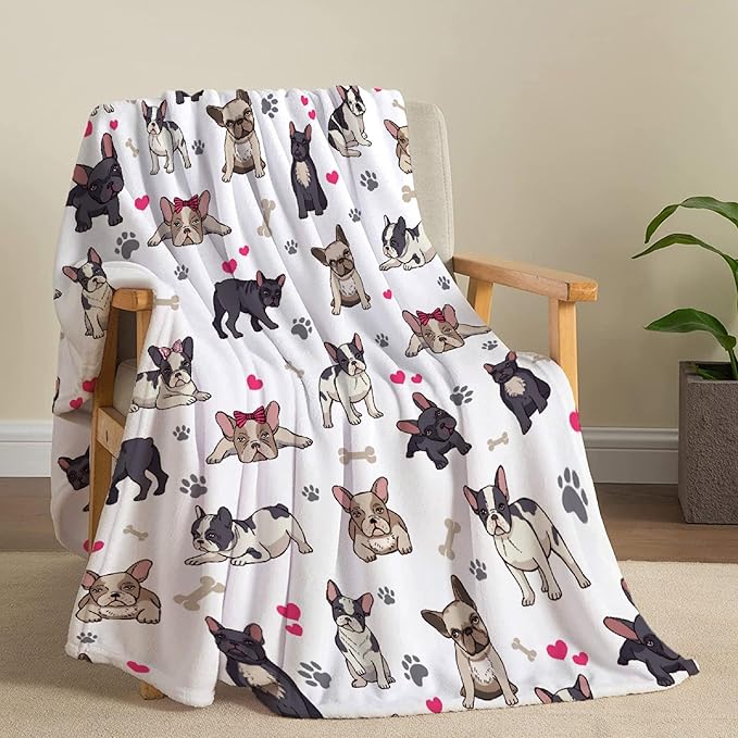 French Bulldog Pet Blanket Pet Dog Blanket Gifts Super Soft Bulldog Blanket for Dog 50"x40" for