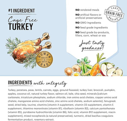 The Honest Kitchen Whole Food Clusters Human Grade Dry Dog Food - Grain Free Turkey 5 lbs