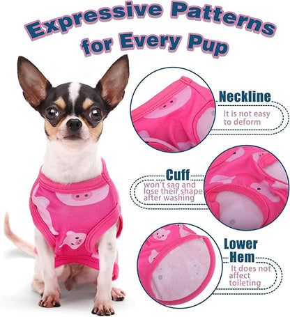 Adorable Pink Pig Dog Shirt: Lightweight Polyester Cartoon Puppy Vest, Small Medium & Large Dog T-Shirt, Summer Pet Clothes, Cute Dog Apparel, Breathable Dog Tank Top M