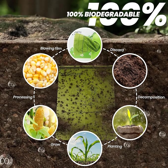 Biodegradable Poop Bags-1050 Counts 70 Rolls 9×13 Inch, 100% Leak